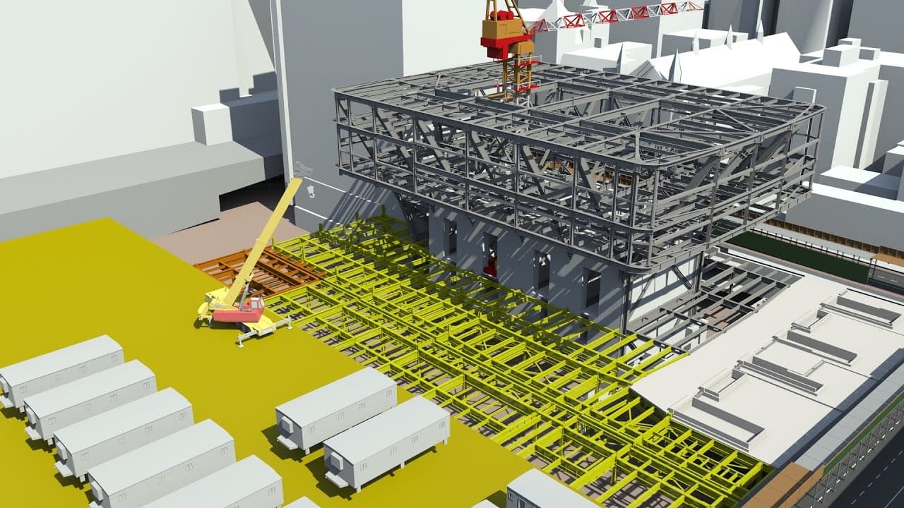 3d visualization of a construction site