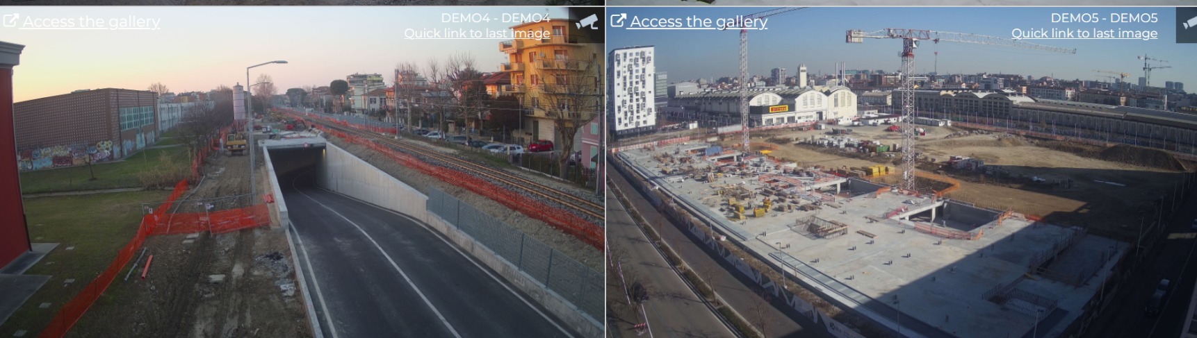 timelapse camera 4k monitoring site: first and after