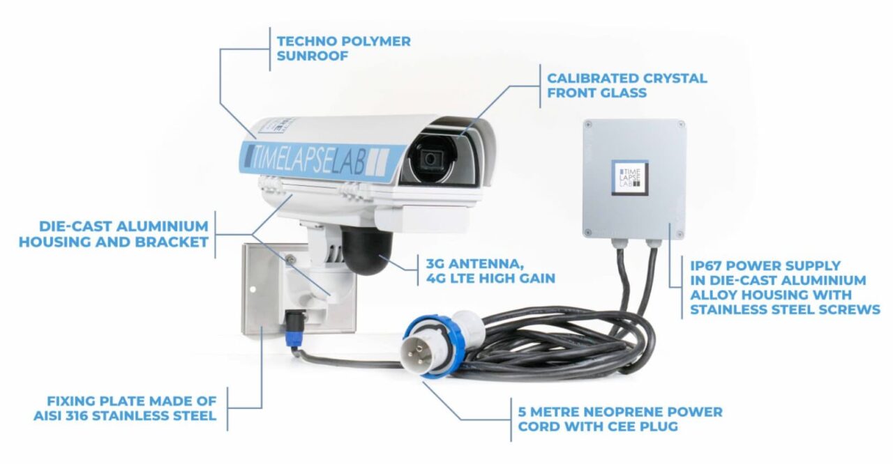 TLA8 VF motorized varifocal time lapse construction camera — TimelapseLab