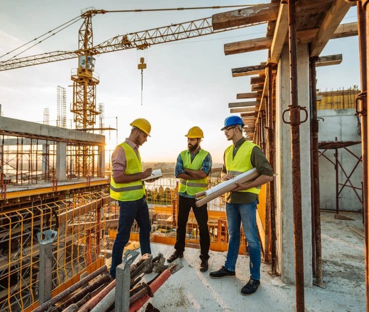 workers in a work area