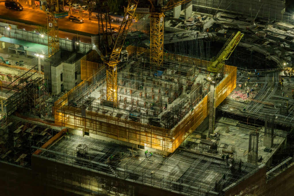 cantieri notte timelapse